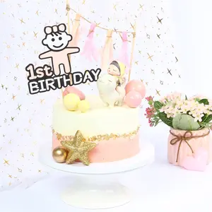 Fashion Design Cute Children`s` Cake Toppers Decoration For Baby 1st birthday For Boy And Girl`s party