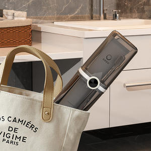 Ordo – étui à brosse à dents portable avec gobelet, boîte de rangement translucide noir et blanc pour soins bucco-dentaires, pour dentifrice et brosse - Product Image 1