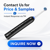Brosse à dents électrique intelligente personnalisée 2026 à tête ronde, poils moyens, étanche IPX7, pour adultes, marque privée