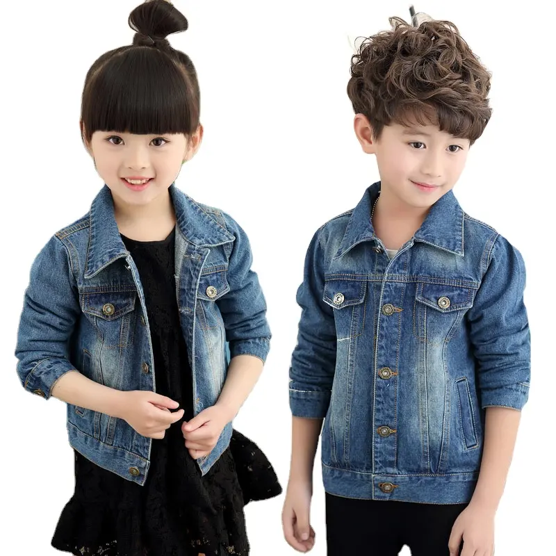 Fuyu Hot Selling the Children's Place Baby Toddler Girls & Boys Basic Denim Jacket