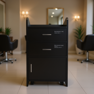 Table d'appoint noire pour salon D0100HPWE7Y avec 2 pompes, design minimaliste, mobilier commercial - Product Image 2