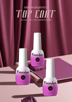 En gros : Base coat en caoutchouc, Top coat effet diamant, Kit de vernis gel sans résidu, Fournitures pour ongles de salon, Gel UV LED Soak-off