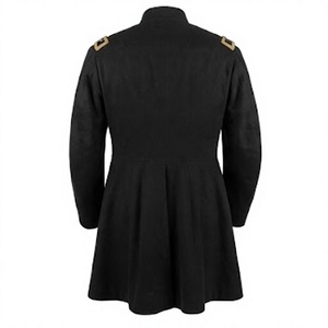 Factory Manufacturing 100% <b>Woolen</b> Fabric High Quality Handmade Black Color Frock Coat for Men's - Product Image 4
