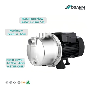 Hobanm 1HP thép không gỉ cao áp lực nước máy bay phản lực bơm tự mồi Ly Tâm Bơm tăng áp với động cơ đồng - Product Image 2