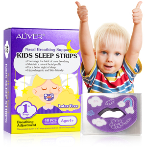 ALIVER label privé bande de soutien de la respiration nasale de la bouche des enfants patch de respiration de sommeil réglable anti-ronflement pour le sommeil nocturne - Product Image 1