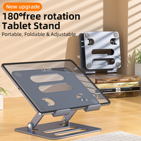 Nouveau support de tablette en alliage d'aluminium, Rotation libre à 180 degrés, support de téléphone portable 2 en 1