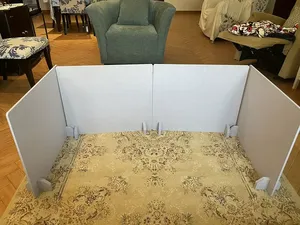Matériaux écologiques Panneaux insonorisés décoratifs Organisateur de bureau en feutre non tissé personnalisé Diviseur de table facile à installer - Product Image 6