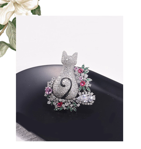 Broches de Gato ZX, Accesorios de Moda de Lujo Vintage, Broches de Seguridad, Joyería para Mujer, Unisex, Decoración para Sombreros y Bufandas - Product Image 2