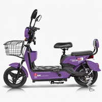Vélo Électrique Urbain à Assistance Pédalage, Cadre en Acier, Pneus 14'', Moteur Arrière Brushless 48V, Batterie Plomb-Acide 15AH, Suspension Double, avec Capteur