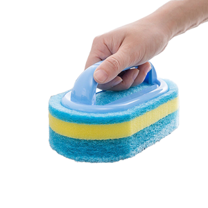Bleu doux pour poignée de <span class=keywords><strong>gomme</strong></span> à éponge <span class=keywords><strong>magique</strong></span> Outil de nettoyage de cuisine durable avec tampon à récurer doux pour baignoire et carreaux de céramique - Product Image 3