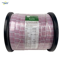 Cable Plano UL20080 con Clasificación de Temperatura 80, 99.9% Cobre Trenzado Puro, Aislamiento de PVC Codificado por Colores, 300V 28AWG