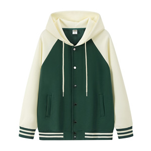 Sudadera con Capucha Estilo Béisbol, Bloques de Color, Corte Holgado, Poliéster, Ropa de Trabajo, Impresión de Logotipo Personalizado - Product Image 4