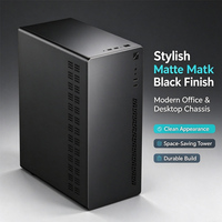 Casing PC Kantor OEM Matte Black M-ATX ITX Desktop Tower Dengan Multi Drive Bay 4 Slot Ekspansi Stok Tersedia