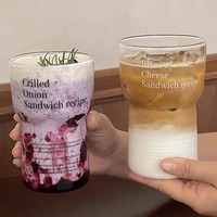 Verre en borosilicate imprimé, sans pied, sans couvercle, couleur unie, résistant aux hautes températures, pour usage en salon