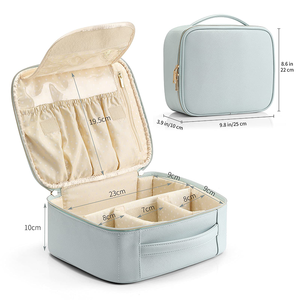 Nueva Bolsa de Cosméticos de Viaje Himmers Multifuncional de Gran Capacidad, Impermeable, de Cuero PU, con Cierre, Diseño Geométrico Moderno - Product Image 2