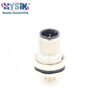 Conector M12 de 5 Polos Macho para Montaje en Panel Trasero, IP67, Codificación A, para Equipos de Diagnóstico por Imágenes Médicas