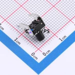 ZX-QC66-8.0ZJ Tactile Switch Through hole Component THT-4P,6x6mm Switch Single Pole Single Throw Round Button 2.6N Through Hole - Product Image 2