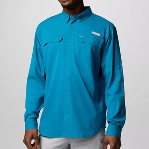 Chemise de pêche zippée à col boutonné, haute visibilité, avec logo de Noël en sequins argentés, pour la pêche en mer ou en eau peu profonde. - Product Image 3