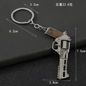 Llavero de Metal con Forma de Pistola Revólver, Modelo de Arma de Juego, en Oferta - Product Image 3