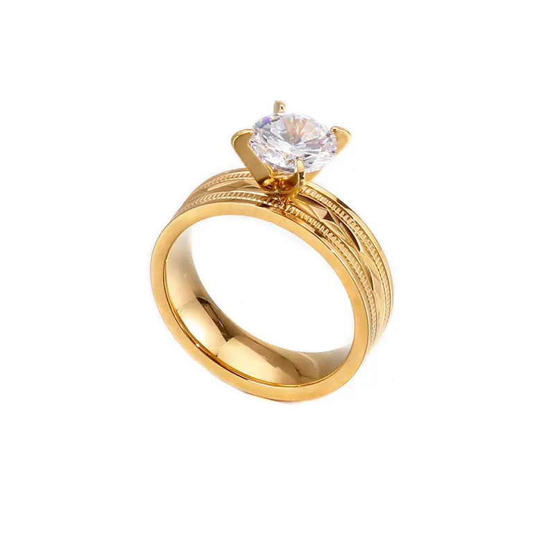Cilalı Lab yetiştirilen sentetik gevşek elmas yüzük paslanmaz çelik evlilik yüzüğü altın Gram fiyat gevşek taş yüzük