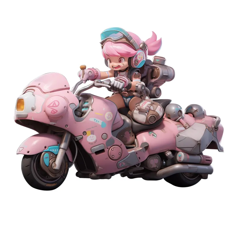 OEM ODM design motocicleta dinâmica menina personalizada fabricante de brinquedos de vinil figura de ação design personalizado