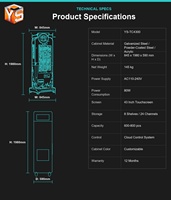 Distributeur automatique de cartes ZDYS personnalisé de 43 pouces avec écran tactile, enveloppement thématique et contrôle cloud pour les propriétaires de marques et les distributeurs