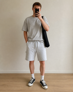 Shorts en coton pour hommes avec cordon de serrage, taille élastique, poches, décontractés, athlétiques, OEM ODM, faible MOQ - Product Image 6