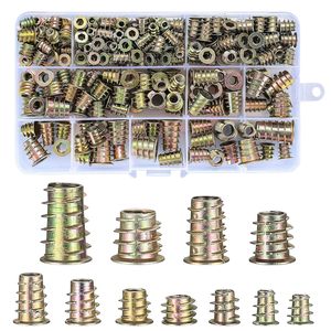 Zinc Plated <strong>Threaded</strong> Inserts Nuts Assortment Tool Kit 11 Sizes Metric M4/M5/M6/M8/M10 Hex Socket Drive Furniture Screw-in <strong>Wood</strong> - Product Image 6