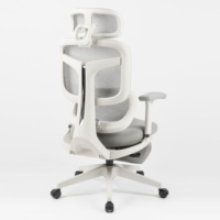 Fauteuil de bureau pivotant confortable 360° °   Chaise de bureau ergonomique exécutive avec accoudoirs en maille et soutien lombaire