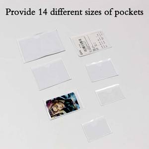 Самоклеящиеся карманы, держатели этикеток для скрапбука, виниловый пластиковый ПВХ, самоклеящийся прозрачный кармашек для заметок с адгезией - Product Image 3