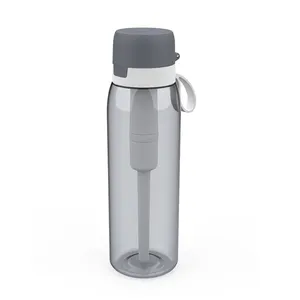 Sırt çantasıyla su filtresi su kişisel arıtma filtre şişesi saman ile karbon filtre içme şişesi kamp yürüyüş