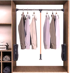 RMS kéo xuống tủ quần áo Rod Organizer Lift đường sắt lưu trữ hệ thống tủ quần áo với móc áo đồ nội thất khác phần cứng - Product Image 3