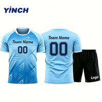Vente en gros d'usine, ensembles de maillots de football pour hommes avec logo personnalisé, maillots de football extensibles pour équipes et clubs, ensembles d'uniformes de football confortables