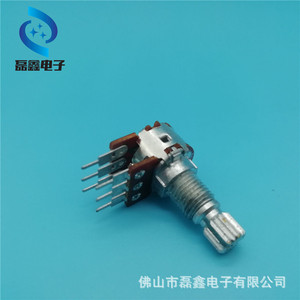 Potentiomètre rotatif double 12 types B1K B1M, résistance M8x0.75, actionneur moleté, 2 gangs - Product Image 5