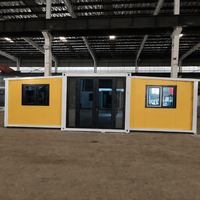 Maison mobile écologique pour 40 personnes, conteneur habitable de 20 pieds pour hôtel, préfabriquée avec électricité solaire