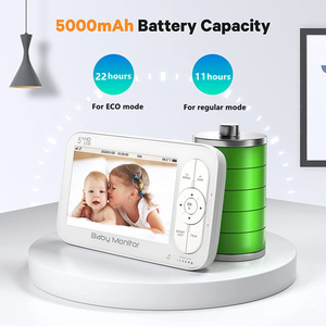 Nhà an ninh 900ft kết nối PTZ xem khóc phát hiện sự riêng tư cao 720P 1080P 5.0 inch không dây kỹ thuật số bé máy ảnh màn hình - Product Image 3