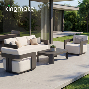 Conjunto de <span class=keywords><strong>Muebles</strong></span> de Exterior Modernos, Sofá de Aluminio para Patio, <span class=keywords><strong>Terraza</strong></span> o Jardín, Resistente al Agua - Product Image 1
