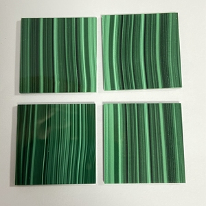 HQ đá quý 40x40x2mm tấm vuông Malachite flatback Slice đá tự nhiên Malachite gạch - Product Image 6