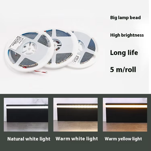 Lega di alluminio LED luce luminosa battiscopa Foshan materiali da costruzione accessori lampada solco battiscopa edificio - Product Image 2