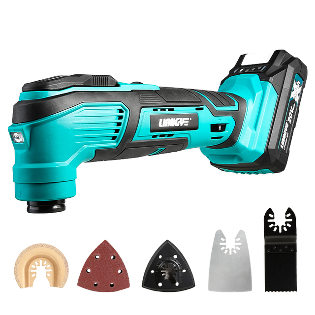 LIANGYE LCM777-3 NEW Oscillating Tool 20V Multi-tools Cordless Multi-blade Cutting Tools with 2*drywall Blade Sander