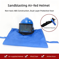 Casque de protection ETRUST prêt à être expédié avec cape pour le sablage aux températures extrêmes 39x27x25cm