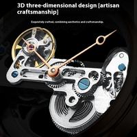 Jam Tangan Pria Mekanik Otomatis AILANG 8625 Sport, Jam Tangan Pria Mewah Merk Ternama, Desain Skeleton Transparan