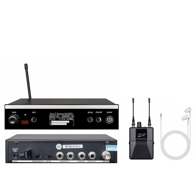 PSM300 Portable Stereo Monitoring System Wireless in Ear Monitor Earphone PSM300 for UHF Vocal Stage Performance Perfect Sound