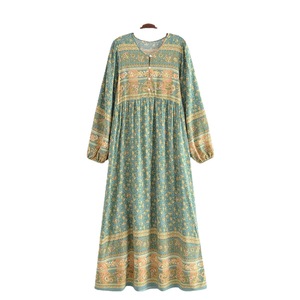 200 stampa semplice floreale abito lungo da spiaggia abiti da bambina abbigliamento casual donna moda 2023 inverno casual abito <span class=keywords><strong>invernale</strong></span> - Product Image 5