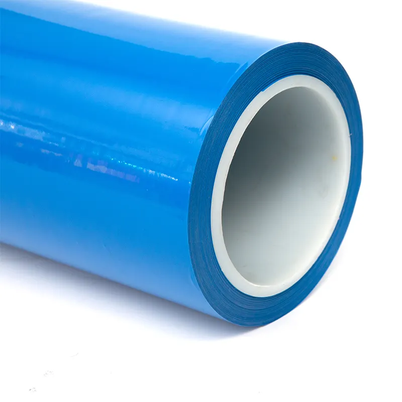 Factory Supply Large Size Multi Purpose Silicone Coated Blue Plastic Films Roll PE Release Film Liner