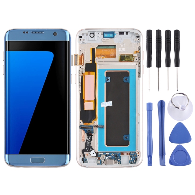 Original Super AMOLED Material  for Galaxy S7 Edge / G935F / G935FD LCD Screen and Digitizer Full Assembly with Frame