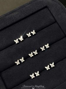 Pendientes de Oro Real de 18K y Diamantes Naturales Xinfly, Joyería de Moda Estilo Mariposa para Damas, para Bodas, Fiestas o Regalos - Product Image 2