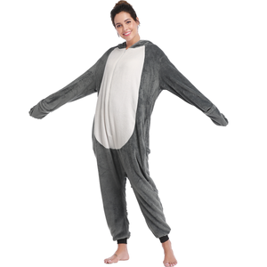 Offre Spéciale femmes requin gris pour <span class=keywords><strong>Kigurumi</strong></span> flanelle polaire Onesie Style décontracté dessin animé imprimé Animal vêtements de nuit pyjama costumes quantité minimale de commande 3 pièces - Product Image 6