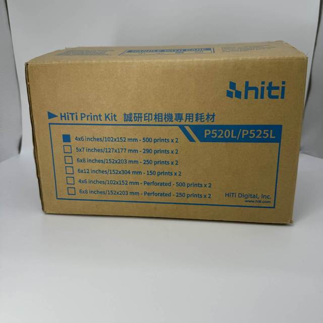 HITI Chengyan P525L/P520L Compatible Dye-Sublimation Printer Color Ribbons 6-Inch (1000-Sheet) Photo Paper