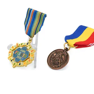 Özel onur madalyası hediye kutusu ile onur madalya dekorasyon ile şerit